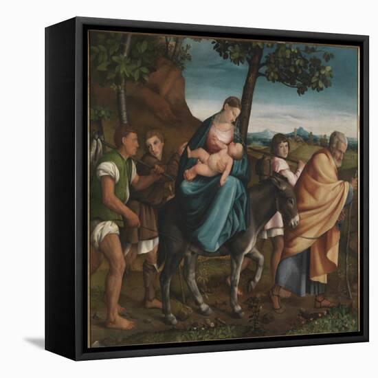 The Flight into Egypt, 1534-Jacopo Bassano-Framed Premier Image Canvas