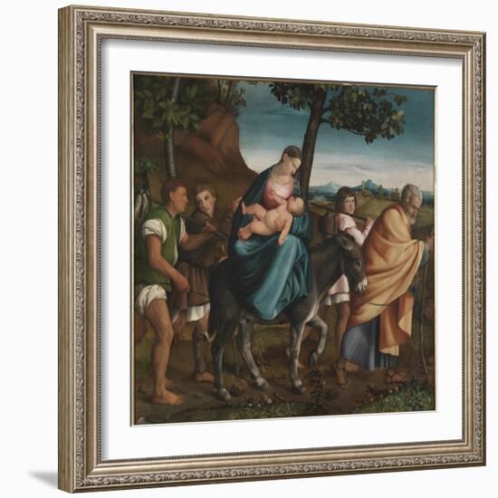 The Flight into Egypt, 1534-Jacopo Bassano-Framed Giclee Print