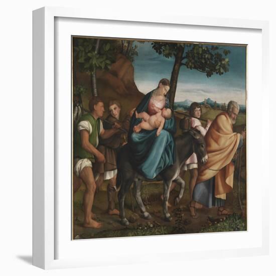 The Flight into Egypt, 1534-Jacopo Bassano-Framed Giclee Print