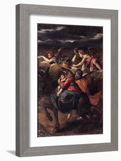 The Flight into Egypt, 1585-Ippolito Scarsellino-Framed Giclee Print