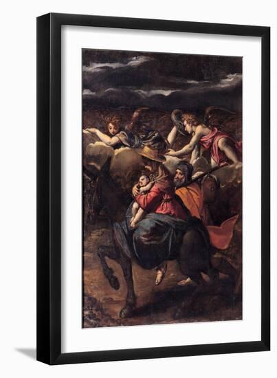 The Flight into Egypt, 1585-Ippolito Scarsellino-Framed Giclee Print