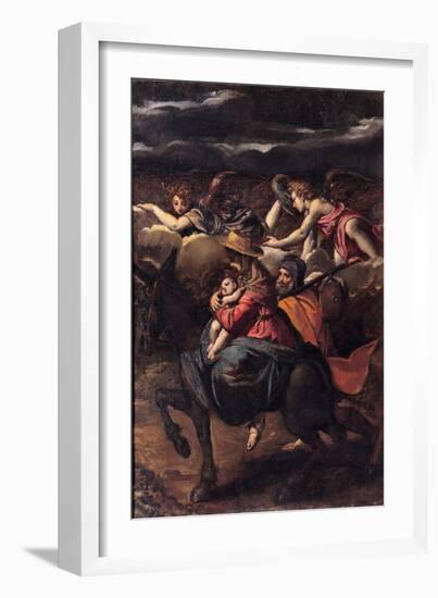 The Flight into Egypt, 1585-Ippolito Scarsellino-Framed Giclee Print