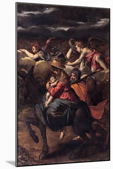 The Flight into Egypt, 1585-Ippolito Scarsellino-Mounted Giclee Print