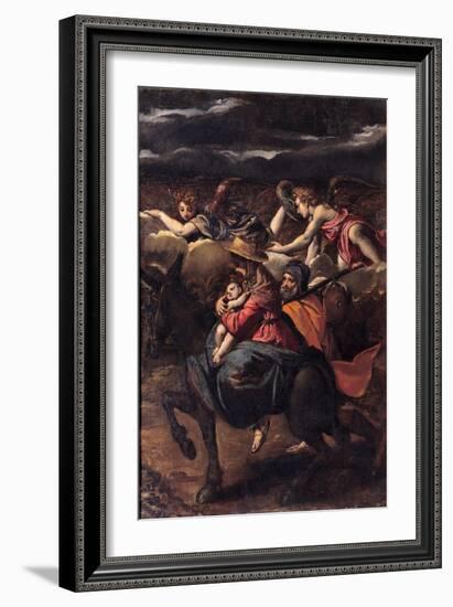 The Flight into Egypt, 1585-Ippolito Scarsellino-Framed Giclee Print