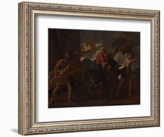 The Flight into Egypt, 1627-28 (Oil on Canvas)-Nicolas Poussin-Framed Giclee Print