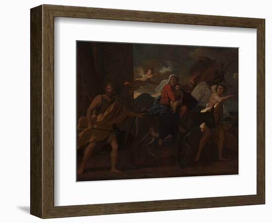 The Flight into Egypt, 1627-28 (Oil on Canvas)-Nicolas Poussin-Framed Giclee Print