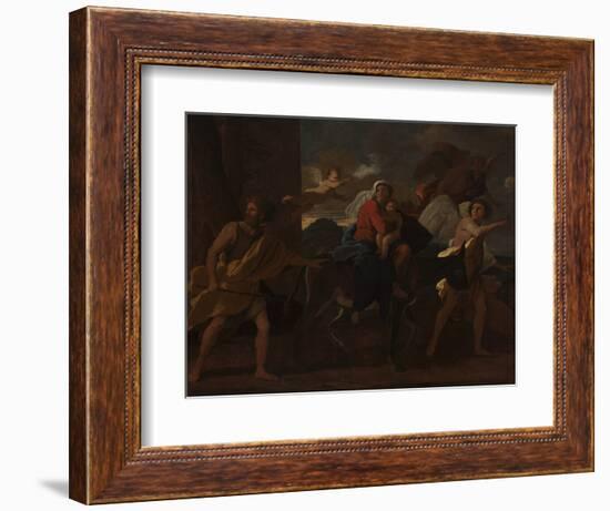 The Flight into Egypt, 1627-28 (Oil on Canvas)-Nicolas Poussin-Framed Giclee Print