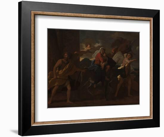 The Flight into Egypt, 1627-28 (Oil on Canvas)-Nicolas Poussin-Framed Giclee Print