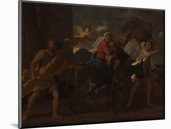 The Flight into Egypt, 1627-28 (Oil on Canvas)-Nicolas Poussin-Mounted Giclee Print