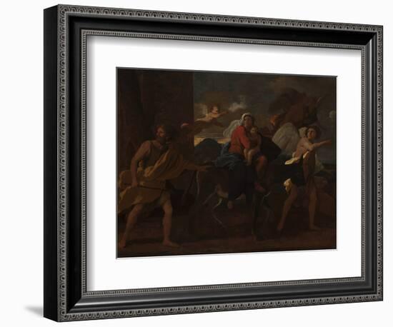 The Flight into Egypt, 1627-28 (Oil on Canvas)-Nicolas Poussin-Framed Giclee Print