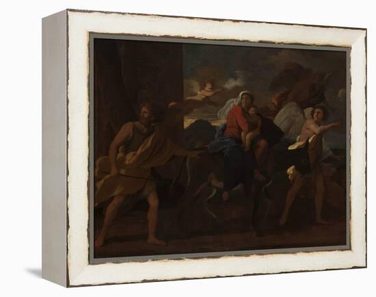 The Flight into Egypt, 1627-28 (Oil on Canvas)-Nicolas Poussin-Framed Premier Image Canvas