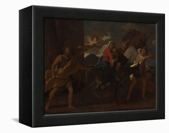 The Flight into Egypt, 1627-28 (Oil on Canvas)-Nicolas Poussin-Framed Premier Image Canvas