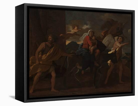 The Flight into Egypt, 1627-28 (Oil on Canvas)-Nicolas Poussin-Framed Premier Image Canvas