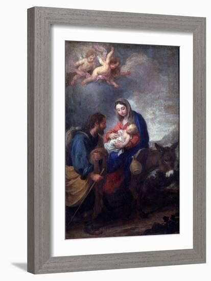 The Flight into Egypt, 17th Century-Bartolomé Esteban Murillo-Framed Giclee Print