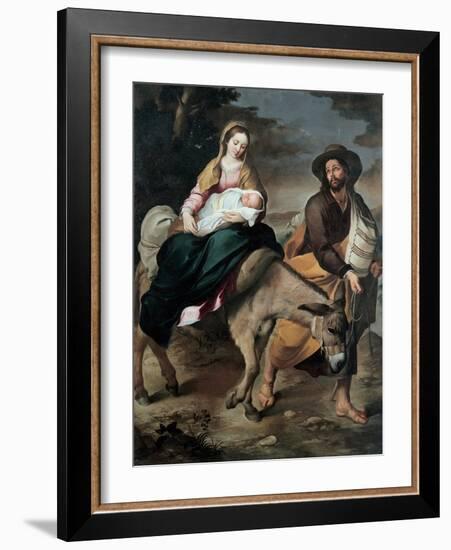 The Flight into Egypt, Between 1645 and 1649-Bartolomé Estebàn Murillo-Framed Giclee Print