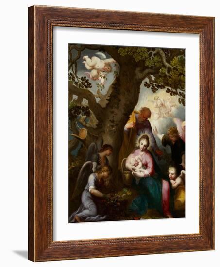 The Flight into Egypt - Bloemaert, Abraham (1566-1651) - Oil on Wood - 46X35 - Museo Carmen Thyssen-Abraham Bloemaert-Framed Giclee Print