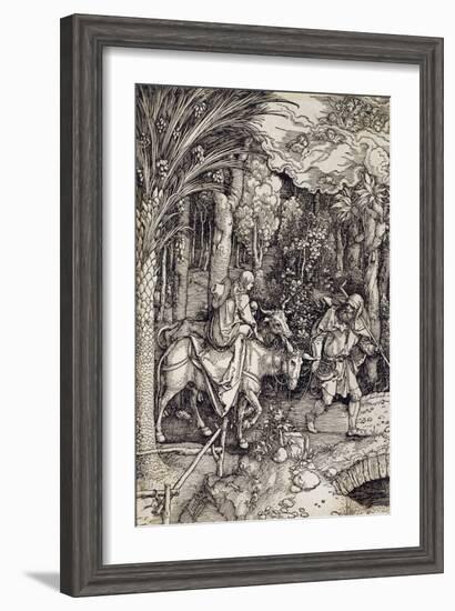 The Flight into Egypt, C.1500-Albrecht Dürer-Framed Giclee Print