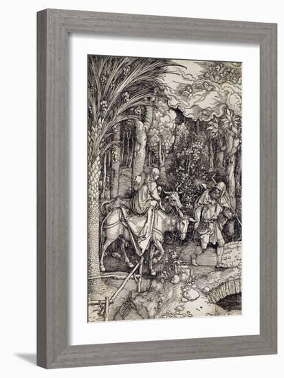 The Flight into Egypt, C.1500-Albrecht Dürer-Framed Giclee Print