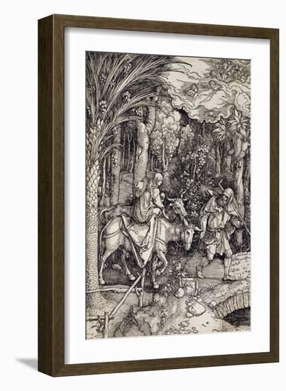 The Flight into Egypt, C.1500-Albrecht Dürer-Framed Giclee Print