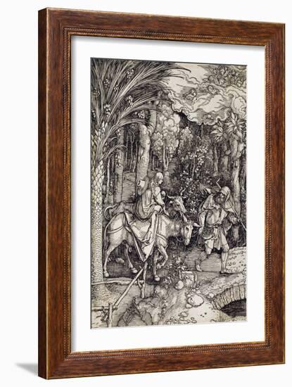 The Flight into Egypt, C.1500-Albrecht Dürer-Framed Giclee Print