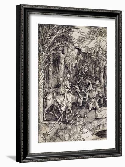 The Flight into Egypt, C.1500-Albrecht Dürer-Framed Giclee Print