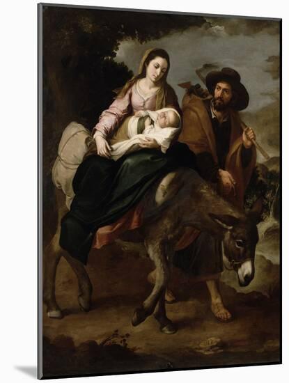 The Flight into Egypt, c.1647/50-Bartolome Esteban Murillo-Mounted Giclee Print