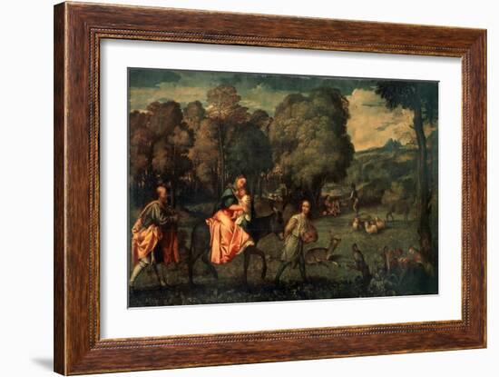 The Flight into Egypt, C1508-Titian (Tiziano Vecelli)-Framed Giclee Print