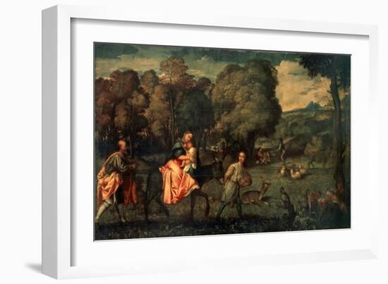 The Flight into Egypt, C1508-Titian (Tiziano Vecelli)-Framed Giclee Print