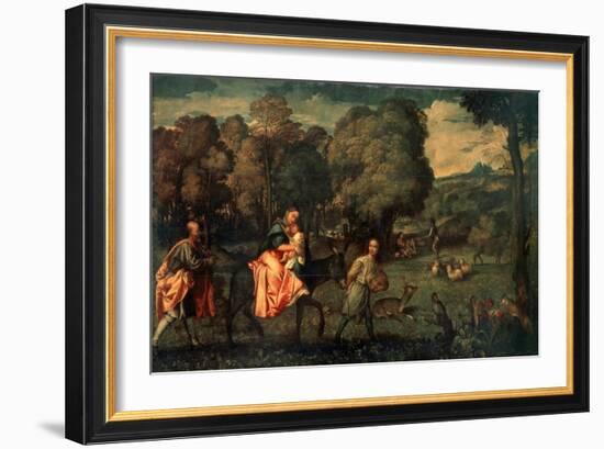 The Flight into Egypt, C1508-Titian (Tiziano Vecelli)-Framed Giclee Print