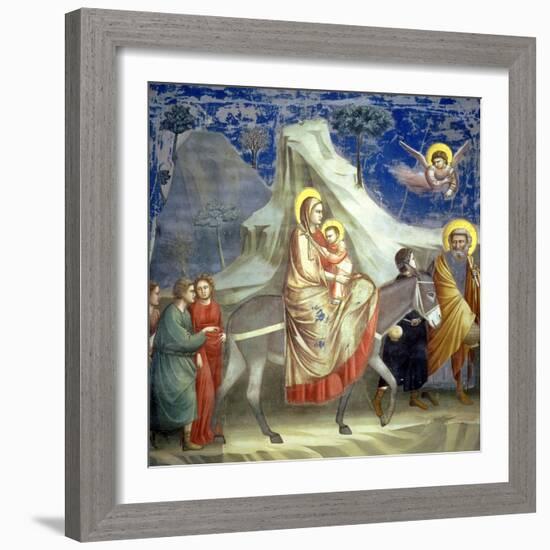 The Flight into Egypt, circa 1305-Giotto di Bondone-Framed Giclee Print