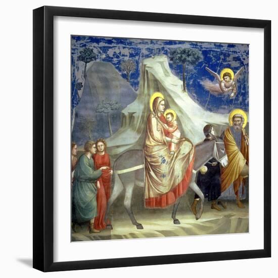 The Flight into Egypt, circa 1305-Giotto di Bondone-Framed Giclee Print