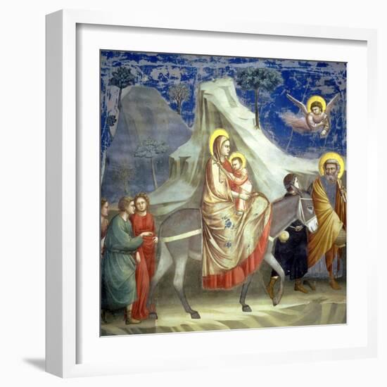 The Flight into Egypt, circa 1305-Giotto di Bondone-Framed Giclee Print