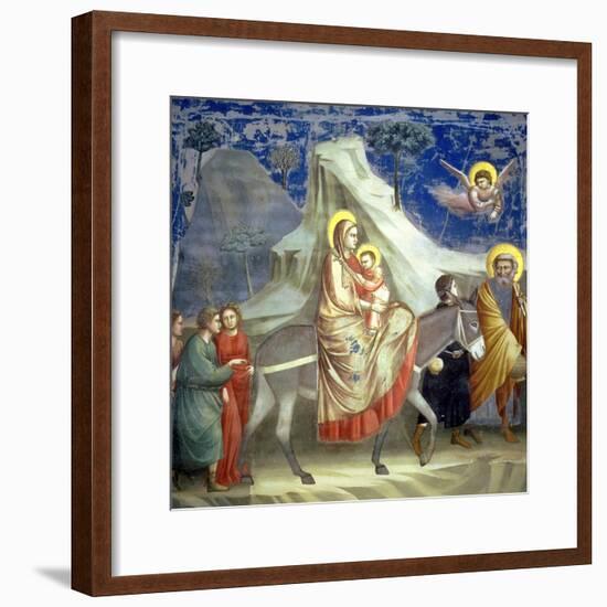 The Flight into Egypt, circa 1305-Giotto di Bondone-Framed Giclee Print