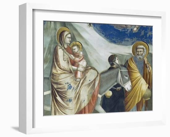 The Flight into Egypt, Detail from Life and Passion of Christ, 1303-1305-Giotto di Bondone-Framed Giclee Print