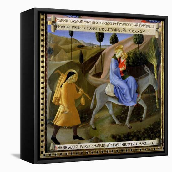 The Flight into Egypt, Detail from Panel One of the Silver Treasury of Santissima Annunziata-Fra Angelico-Framed Premier Image Canvas