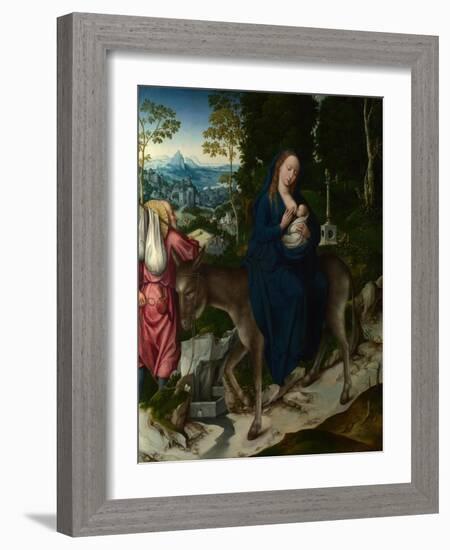 The Flight into Egypt. Panel from an Altarpiece, Ca 1515-null-Framed Giclee Print