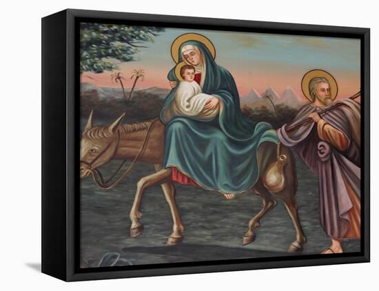 The Flight into Egypt, St. Anthony Coptic Church, Jerusalem, Israel, Middle East-Godong-Framed Premier Image Canvas