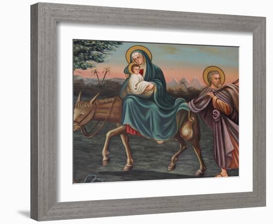 The Flight into Egypt, St. Anthony Coptic Church, Jerusalem, Israel, Middle East-Godong-Framed Photographic Print