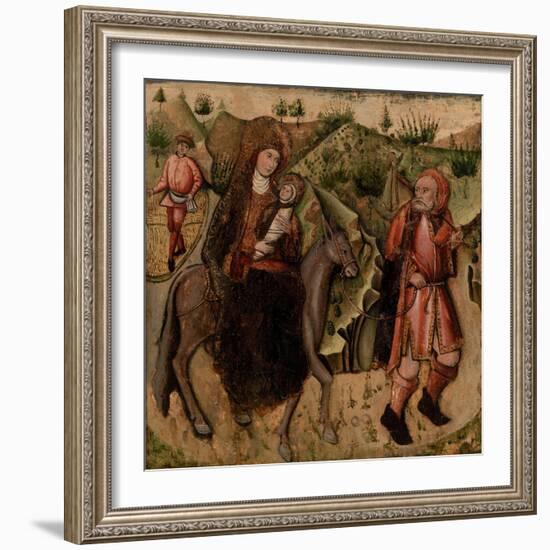 The Flight into Egypt (Tempera on Panel)-German School-Framed Giclee Print