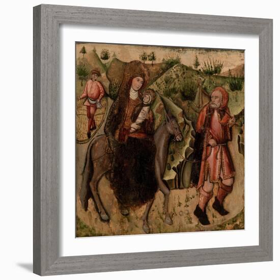 The Flight into Egypt (Tempera on Panel)-German School-Framed Giclee Print