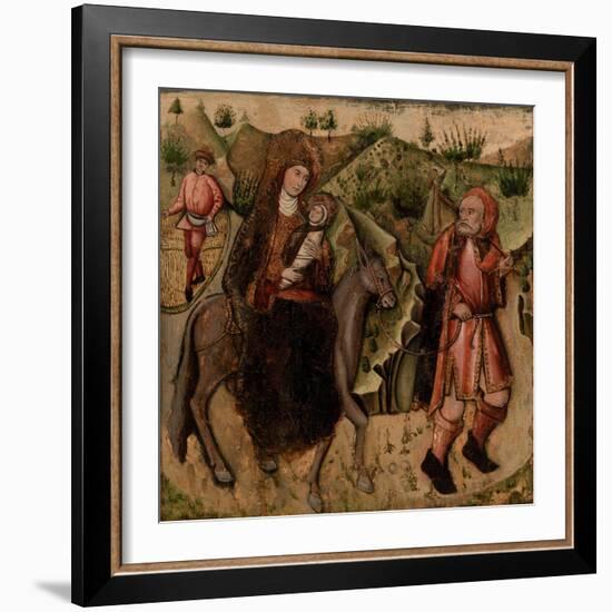 The Flight into Egypt (Tempera on Panel)-German School-Framed Giclee Print