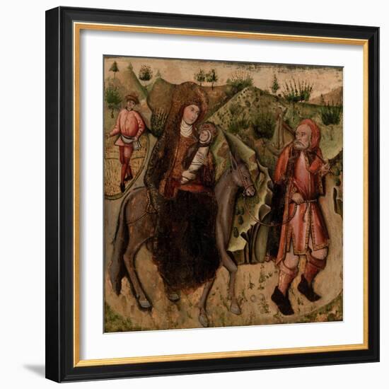 The Flight into Egypt (Tempera on Panel)-German School-Framed Giclee Print