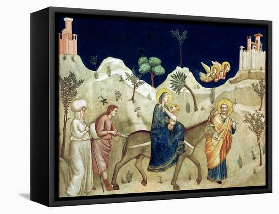 The Flight into Egypt-Giotto di Bondone-Framed Premier Image Canvas