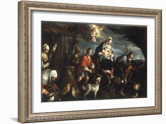 The Flight into Egypt-Jacopo Bassano-Framed Giclee Print