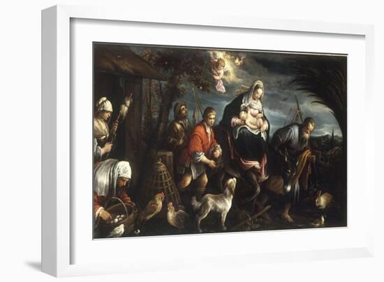 The Flight into Egypt-Jacopo Bassano-Framed Giclee Print