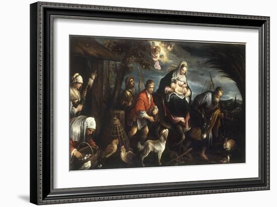 The Flight into Egypt-Jacopo Bassano-Framed Giclee Print