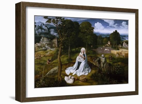 The Flight into Egypt-Joachim Patinir-Framed Giclee Print