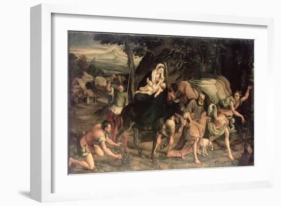 The Flight into Egypt-Jacopo Bassano-Framed Giclee Print