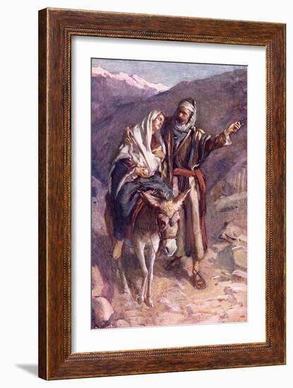 The Flight into Egypt-Harold Copping-Framed Giclee Print