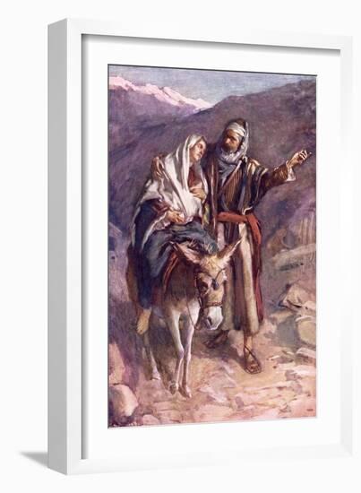 The Flight into Egypt-Harold Copping-Framed Giclee Print